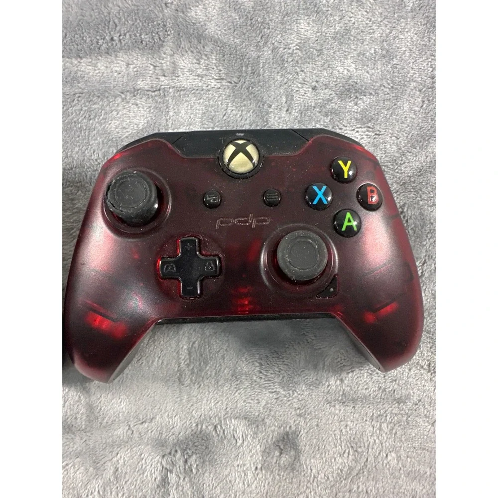 PDP Wired Controllers for Xbox One Black Camo and Translucent Red Lot of 2